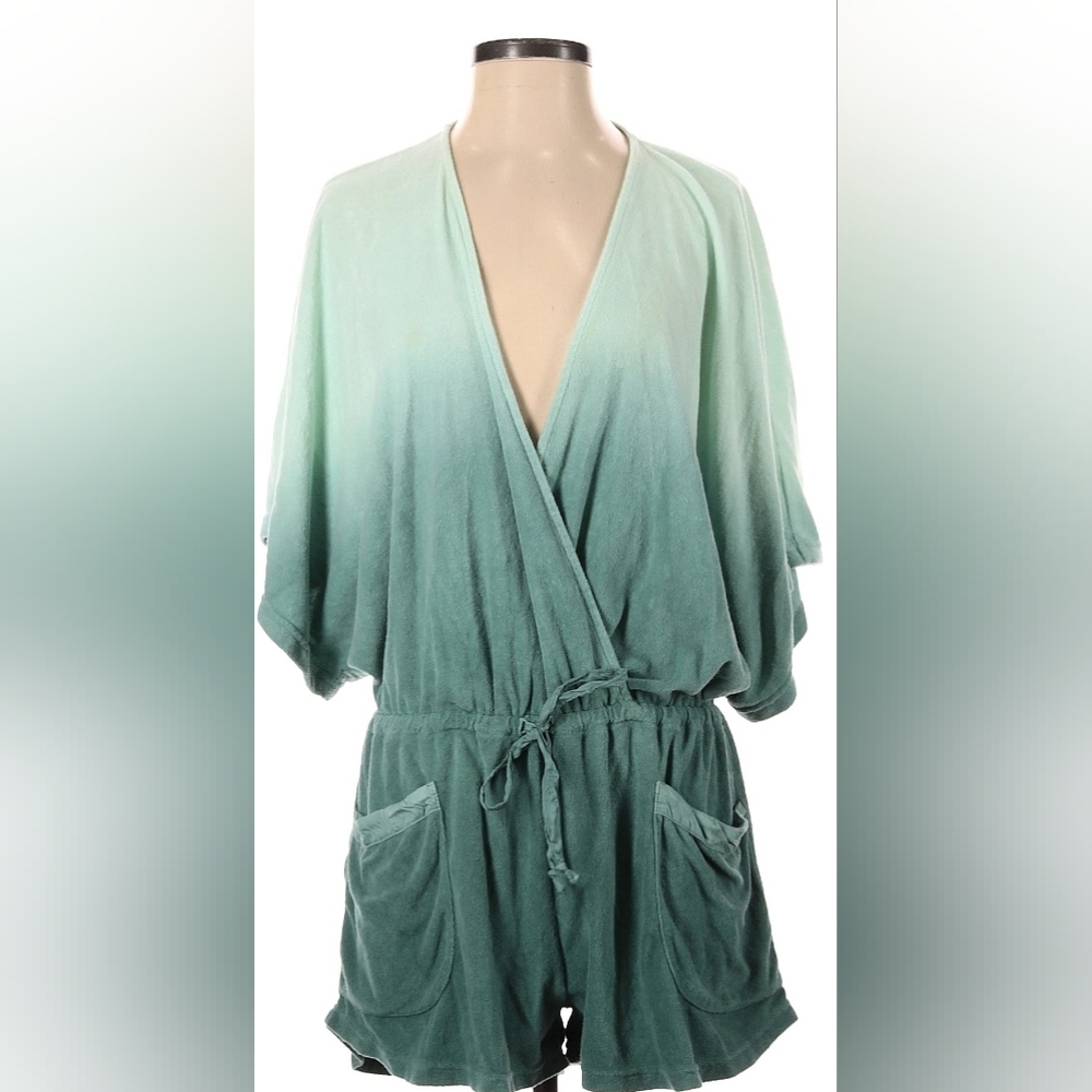NWT Young Fabulous and Broke Green Ombre Terrycloth Romper, XS - Picture 3 of 7